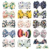 Akcesoria do włosów 20pcs Baby Girls Floral Printed Big Bow Headbands Bandanas 15 kolorów Dzieci Princess Bows Kids Design Boutique Dr Dhzex