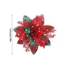 Decorações de Natal 5 peças de casa decorativa brilhante flores artificiais celebração da árvore 2024 ano 231121