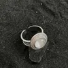 Anéis de Cluster Ventfille 925 Sterling Silve Moonstone Anel para Mulheres Presente de Aniversário Textura Retro Design Criativo Jóias Drop