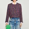 Vestidos de trabajo VII 2023 Traje de mujer Otoño Ropa femenina Elegante Temperamento Plaid Tweed Chaqueta corta y falda de medio cuerpo Conjunto