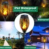 Solar Torch Lights Outdoor LED Waterproof Landscape Garden Pathway Light With Dancing Flickering Flames Christmas Decor