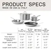 Narzędzia do pieczenia naczynia kuchenne - 6 -osobowy zestaw ze stali nierdzewnej 5 -kladów obejmuje smażenie rondla Pans i gatunek Professional Grade