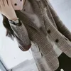 Women's Suits Blazers Plaid Office Lady Suits Designer Luxury Coat Elegant Women's Tailoring Blazer Tops Korean Oversized Clothes In Outerwears 231121