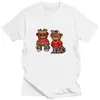 Camisetas masculinas kawaii boxe engraçado camiseta de ursinho de ursinho impresso Mulheres homens homens casuais conforto hipster sleev curto