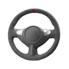 Capas de volante para Nissanteana BlueBird Sylphy Tiida Qashqai X Trail Diy Camurça personalizada costura à mão Capinho da capa da alça do carro