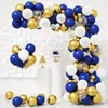 Décoration de fête 146pcs bleu marine or ballon guirlande arc kit ballons blancs royaux graduation anniversaire baby shower