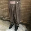 Pantalon pour hommes 20ss Kapital Hirata et Hiro Pantalon décontracté marron foncé Corduroy Ceinture élastique en vrac Travail effilé