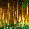 Christmas Decorations Solar Meteor Shower LED Fairy String Light Garden Decoration Home Outdoor Year Navidad 231121