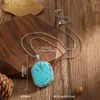 Ensemble collier et boucles d'oreilles Vsy tendances, personnalité tendance, irrégularité, pendentif ovale, Bohomia Malachite Turquoise, vente en gros unisexe