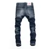 DSQ Phantom Turtle Men's Jeans Mens Italiaanse designer jeans skinny gescheurde coole kerel causaal gat denim modemerk fit jeans gewassen broek 65263