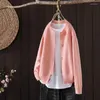 Women's Knits Sweaters Knitted Cardigan For Women Loose Casual Vintage Pearl Button Coats Autumn O-neck Korean Style Long Sleeve Tops