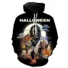 Men's Hoodies Halloween Horror Killer 3d Print Men/Women Hoodie Casual Oversized Pullover Fashion Sweatshirt Trend Tops Men Clothing