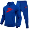 Tracksuit voor heren mode bedrukte hoodie zweetwedstrijden set pullover cooded tops jogging sport kit man outdoor casual outswear
