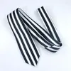 Bow Ties Japanese Anime Cosplay Necktie Black And White Vertical Striped Narrow Masquerade Costume Accessories For Men Women