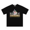 Designer Fashion Clothing Tees TShirts Tropical Print High Street Loose Oversize Men's Women's Couple Trend Brand Rhude Short Sleeve T-shirt Tops Streetwear Hip hop