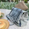 Denim canvas schoudertas ketting crossbody portemonnee dames flap messenger portemonnee zilveren hardware gesp mode brief hoge kwaliteit dames clutch