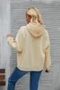 Kvinnors hoodies kvinnor tröjor lång ärm huva rita sträng solida tröjor sport lös lätt strech casual platt hösttrakt