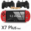 Portable Game Players X7X7 Plus portable handheld video game console 4351 inch highdefinition screen player with builtin 10000childrens classic gifts 23112