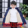 Jackets 4 6 8 10 12 14 Years Big Boys Jacket Autumn Winter Plus Velvet Warm Teen Kids Fashion Mid Length Zipper Hooded Coat 231120