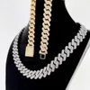 Wholesale Cuban Link Hip Hop Jewelry Good Quality Brass Cz Iced Out Cuban Link Chain Necklace for Men