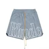 Lente/zomer 23ss Amerikaans modemerk Rhude Letter Printing heren en dames losse casual 5/4 shorts