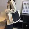 Sacos de noite Cordeiro Lã De Pelúcia Grande Tote Para Mulheres Na Moda Faux Fur Camurça Bolsa De Ombro Mulher Designer Cor Contraste Bolsas De Compras