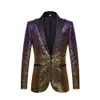 Party Show Suits for Men Blazers gradient cekin kombinezon coroczny występ w Piosenkarce sceniczny singiel singiel Wests