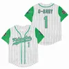 Baseball Moiva 1 G-Baby Kekambas Jeria Jarius Evans Hardball Button Down Down Cooperstown Retro Cool Base College College Pinstrripe Preto Bordado Bordado Vintage Hiphop