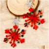 Charm CrossBorder Selling Fantasy Color Christmas Earrings Harts Sheet Snowflake Tree Banquet Party Women Drop Delivery Jewel Dhgarden DHC36