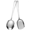 Dinnerware Sets Soup Spoons Cutlery Stainless Steel Scoop Big Serving Large Kitchen Portion Control