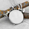 Pendant Necklaces Creative Vintage Never Fade Double Ax Shield Necklace Nordic Men's Stainless Steel Amulet Jewelry Fashion Party Gift