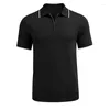 Męskie polo 2023 Knit solidna koszula polo Casual Vintage Streetwear Zamek T-Shirt dla mężczyzn oddychających luksusowe ubranie M-3xl