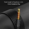 3.5mm Wired Headphones In Ear Headset Wired Earphones with Microphone Bass Stereo Earbuds Sports In-line Control For Phones