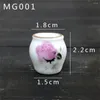 Vases roses en céramique, petits ornements de bureau créatifs, œuvres d'art décoratives de poche, modèle de Vase Miniature pour cadeaux pour la maison