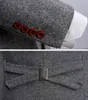 Mäns kostymer Mens Gray 2023 Tre stycken Wool Groom Tuxedos Shawl Lapel Business for Wedding Evening (Blazer Vest Pants) Plus Size