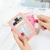 Card Holders Bag Female Zipper Purse PU Leather Splicing Color Small Fresh Money Clip