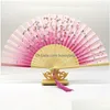 Party Favor Silk Folding Fan Party Favor Chinese Japanese Pattern Art Craft Gift Home Decoration Ornaments Dance Hand Fans Drop Delive Dh5O8