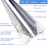 12V 24V 36V 5Ft LED Tubes Interior Light Bar 2FT 3FT 4FT 5FT DC 12 Volt Led Strip Lights for Enclosed Cargo Trailer, Car RV Van Truck Lorry Camper Boat usalight