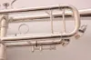 Professionell BB Trumpet B Flat TR190S-37 Silverpläterade Playing Instrumentos Musicales munstycke Tillbehör Gratis frakt