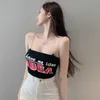 Kadın Tankları Camis Daxin Leisure Zinciri Küçük Yelek Kadın Mektup Tüpü Üstün Yıpranmış Yaz Sling Tank Tops