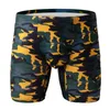 Cuecas camuflagem vermelha shorts roupa interior boxer briefs cintura média calcinha confortável e elegante poliéster spandex tecido