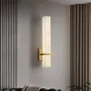 Lâmpada de parede led de tubo quadrado led 12w cobre dourado luxuoso decoração de casa luz de estar de estar de estar de escada de escada de escada SCECE