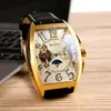 Armbanduhren 2023 FNGEEN Herrenuhr Tourbillon Hohl Automatische Mechanische Uhren Männlich Business Leder Armbanduhr Uhr Reloj Hombre