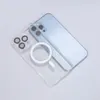 TPU Transparent Phone Case For Magsafe Magnetic Wireless Charging For iPhone 14 Plus 13 12 11 Pro Max Clear Soft Cover With PC Lens Film