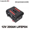 12V Battery Pack 200A lifepo4 BMS Rechargeable Battery Waterproof UPS Supply EV Solar Storage Motorhome Solar