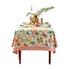 Table Cloth Spring Branch Round Floral Wool Clothes For Wedding Christmas Decoration