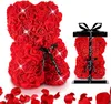 Sztuczne kwiaty róża niedźwiedź Rose Teddy Bear for Women Girlfriend Anniversary Christmas Walentynki Prezenty