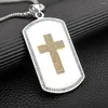 Pendant Necklaces Vintage Zircon Encrusted Military Cross Charm Men's Necklace Fashion Christmas Valentine Gift Amulet Jewelry Accessories