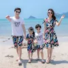 Family Matching Outfits Family Matching Outfits Summer Beach Mother Daughter Floral Dress Dad Son T-shirt Shorts Holiday Couple Lovers Outfit Seaside 230421