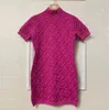 luxury Knitted Dresses for women short sleeve designer bodycon summer dress womens clothing